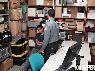 LP Officer drills straight latino perps virgin asshole