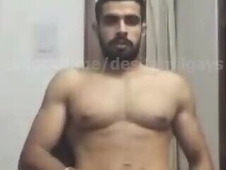 Handsome indian huge cock jerkoff