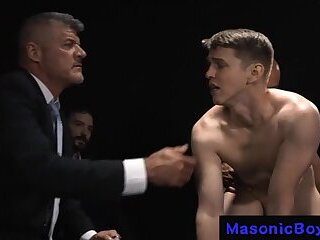 Teen Gangbanged by his Masters-[MasonicBoyz]